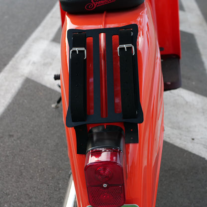 Simson Schwalbe Gepäckträger Leder v1 schwarz
