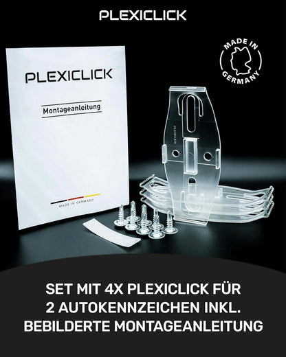 Auto PLEXICLICK Kennzeichenhalter V2