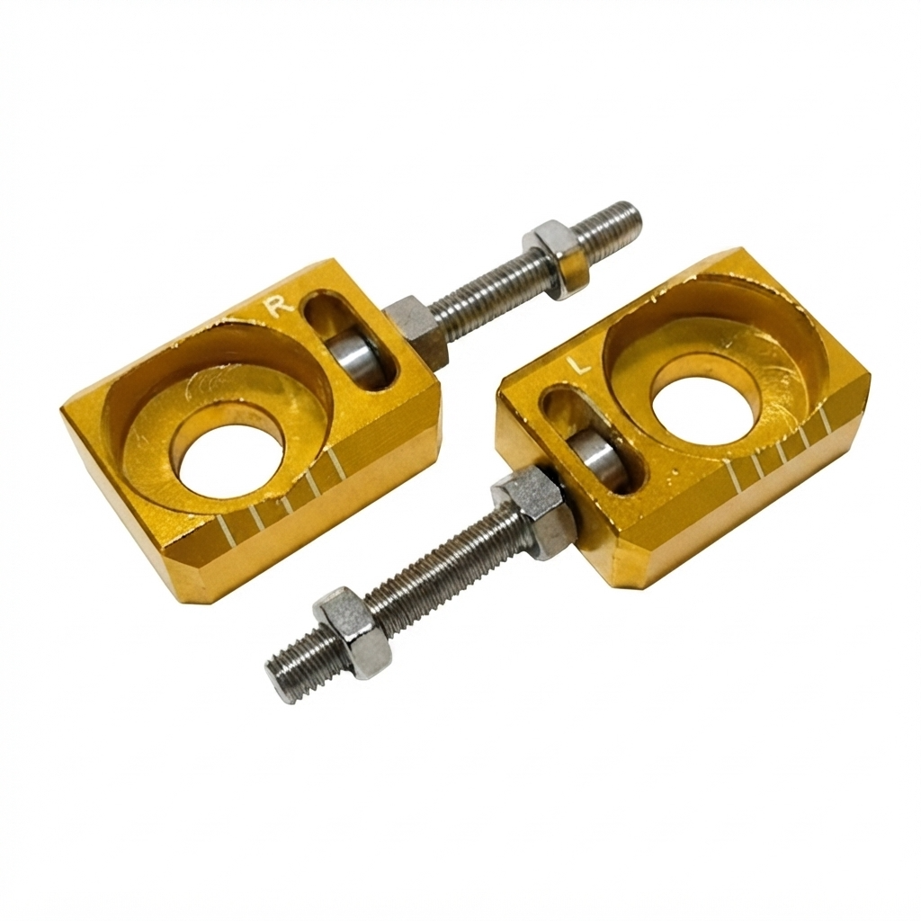Simson Kettenspanner Gold Skala CNC gefräst