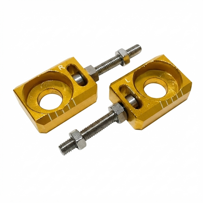 Simson Kettenspanner Gold Skala CNC gefräst