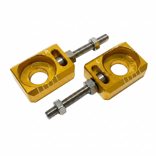Simson Kettenspanner Gold Skala CNC gefräst