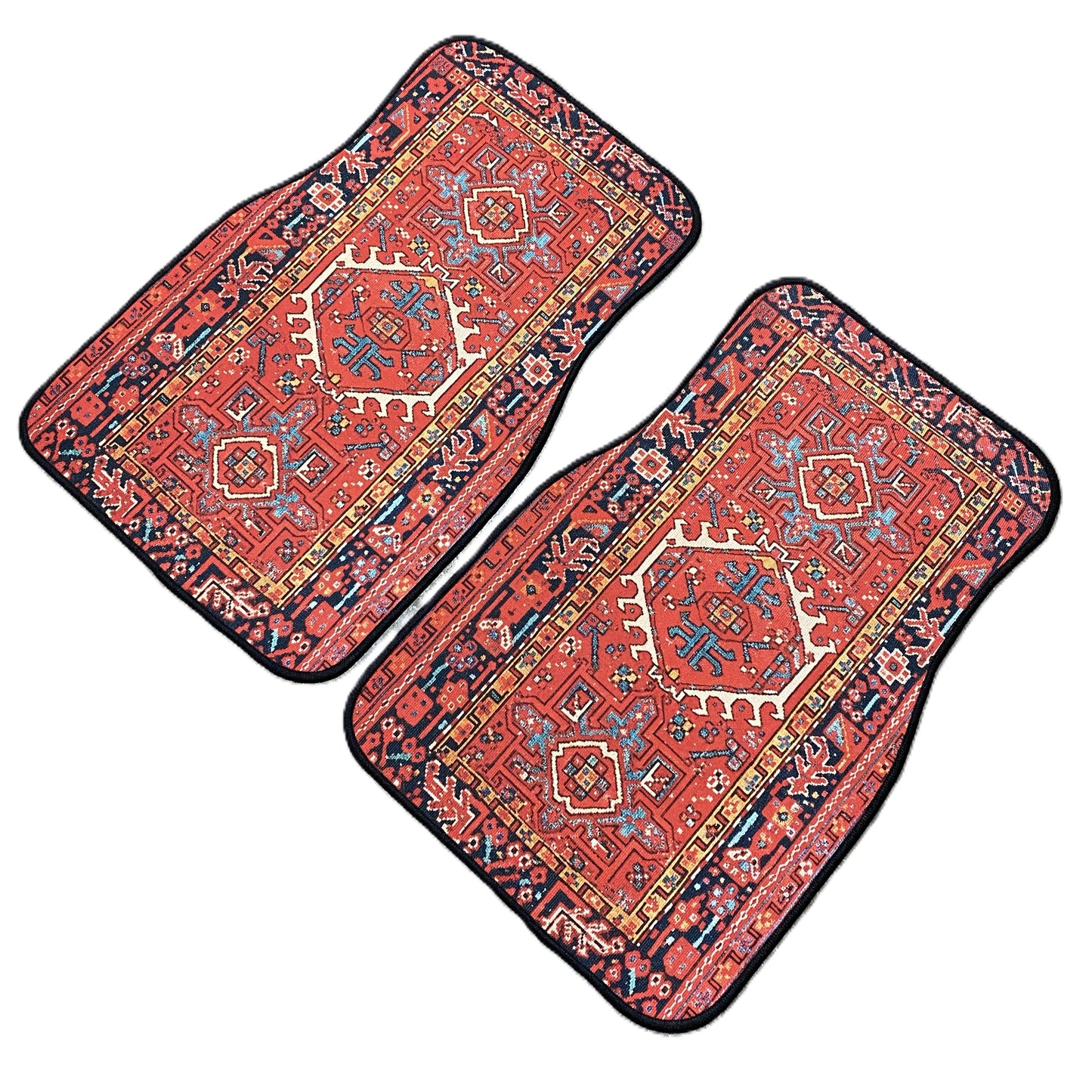 Vintage Autofußmatten rot im Perser-Teppich-Look – 4-teilig & universal