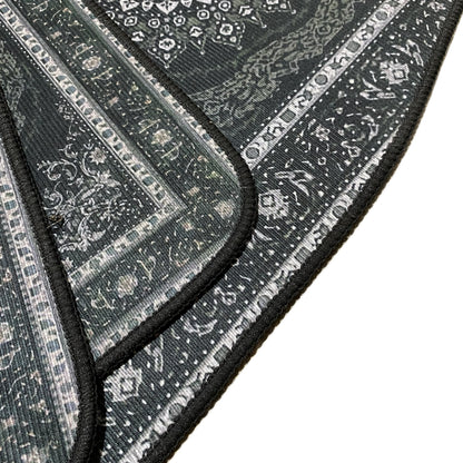 Vintage Autofußmatten schwarz im Perser-Teppich-Look – 4-teilig & universal